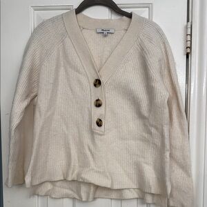 Madewell Ivory Button-Up Cardigan